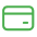 payment icon indicated by green outline of credit card