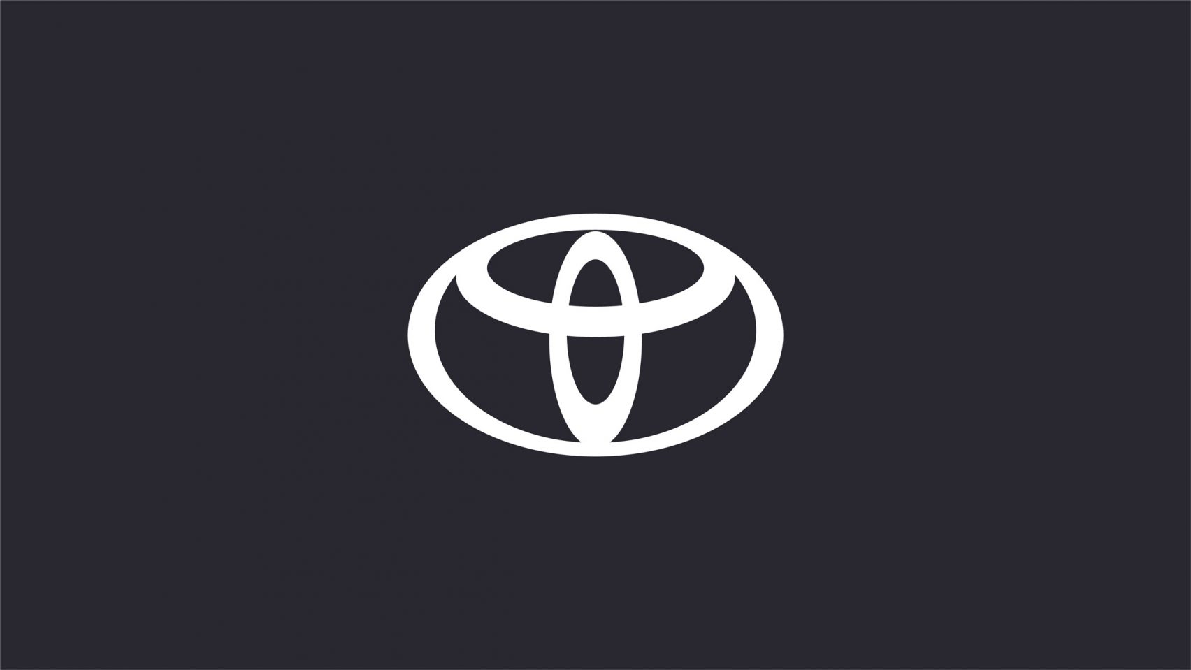 white toyota logo on black background